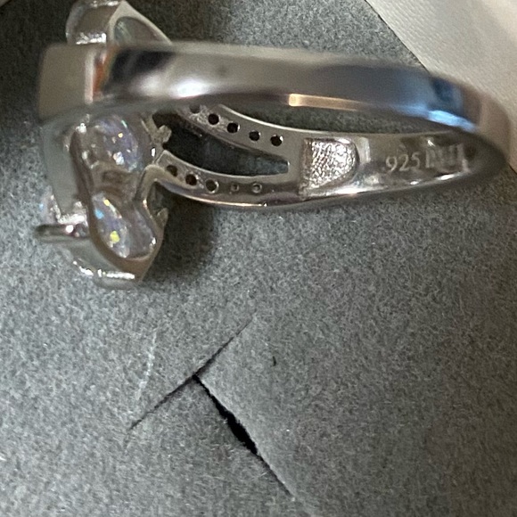 Aurora Borealis Crystal Frost White Stone Cubic Zirconia Sterling Silver Ring 8 - Picture 11 of 13